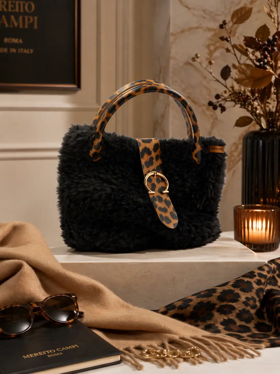 Hazo Leopar Detaylı El Çantası