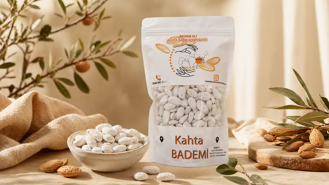 Beyaz Şeker Kaplama Kahta Badem - 500 Gr