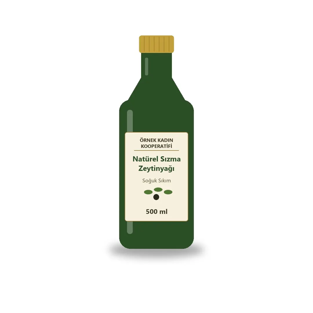 Matris Kadın Kooperatifi Natürel Sızma Zeytinyağı Soğuk Sıkım Cam Şişe 500 ml